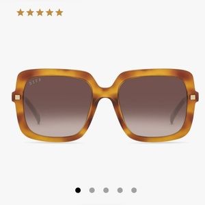 Diff eyewear Andes tortoise brown gradient sunglasses NWT